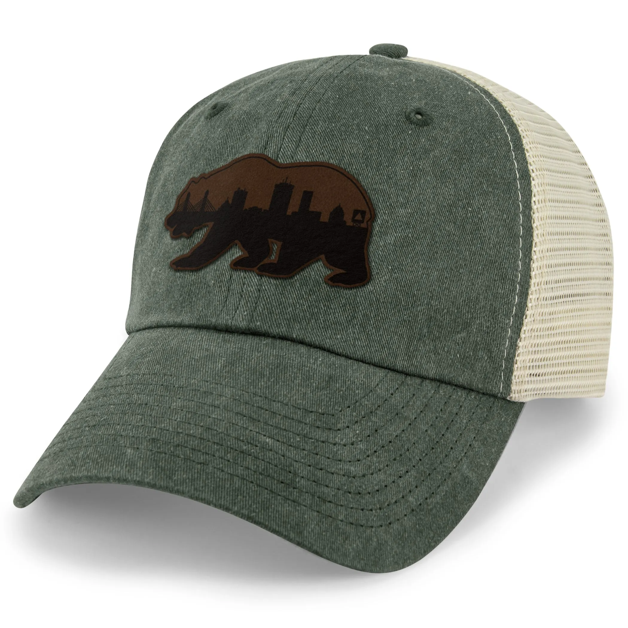 Boston Bear Skyline Leather Patch Relaxed Trucker