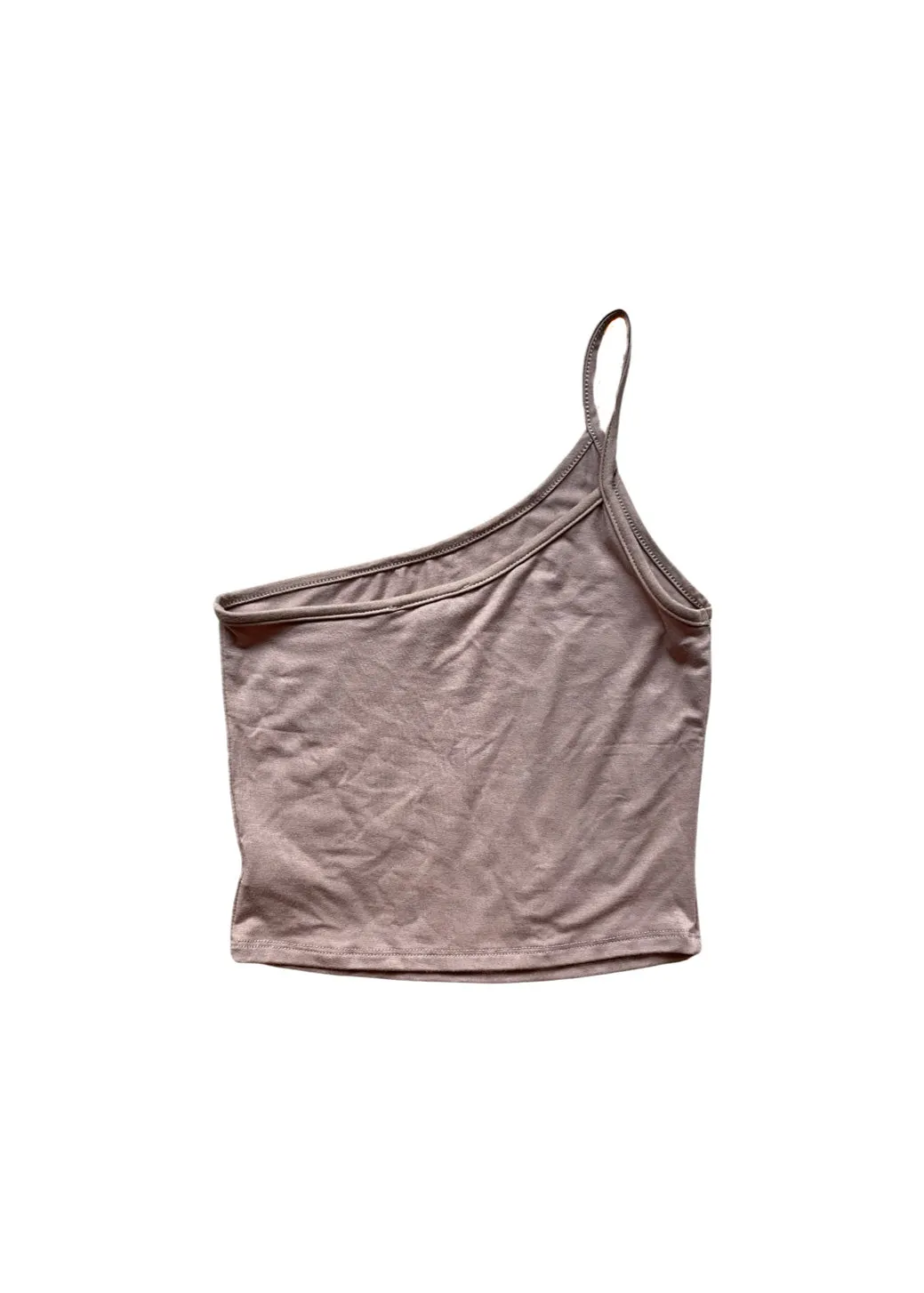 Brooklyn Asymmetrical Crop Top - Beige