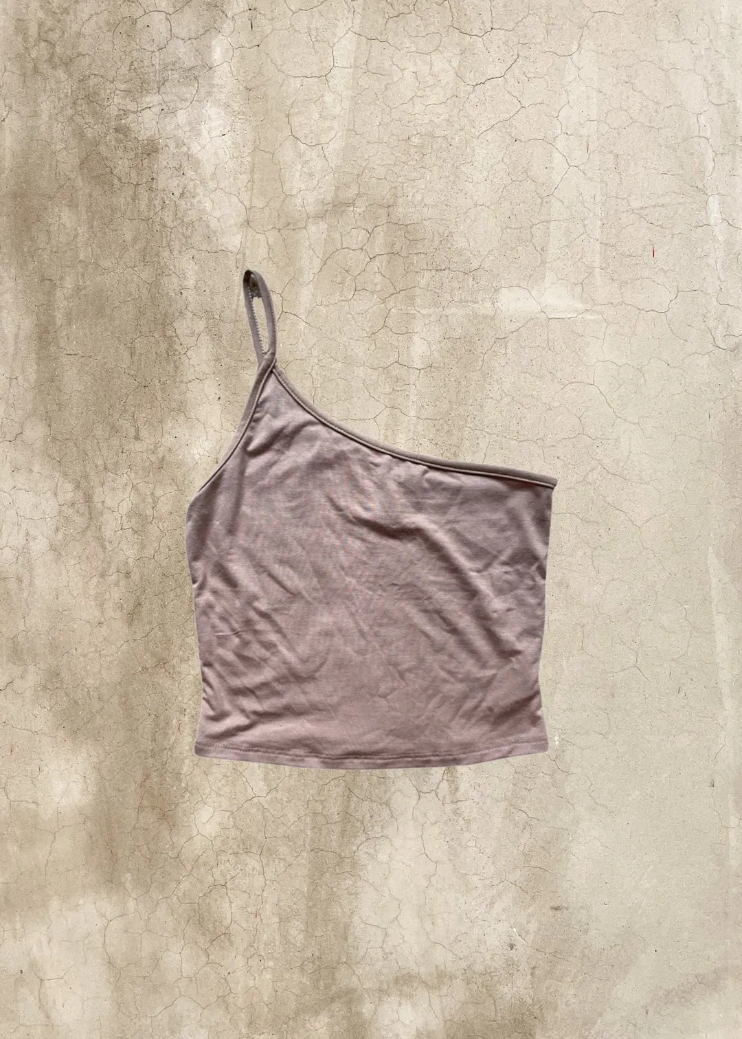 Brooklyn Asymmetrical Crop Top - Beige