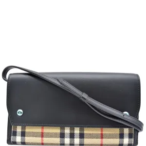 BURBERRY Vintage Check Leather Phone Case Clutch Bag Archive Beige