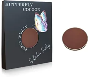 Butterfly Cocoon Fuzzy Wuzzy Single Eyeshadow Pan, Highly Pigmented, Eye Makeup, Matte, Nude, Medium Dark Shade of Orange Color, Case for Refillable, Customizable, Magnetic Palette or Organizer