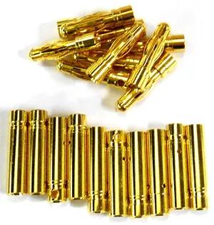 C0403 4mm 4.0mm Gold Banana Bullet Female Male Plugs 20