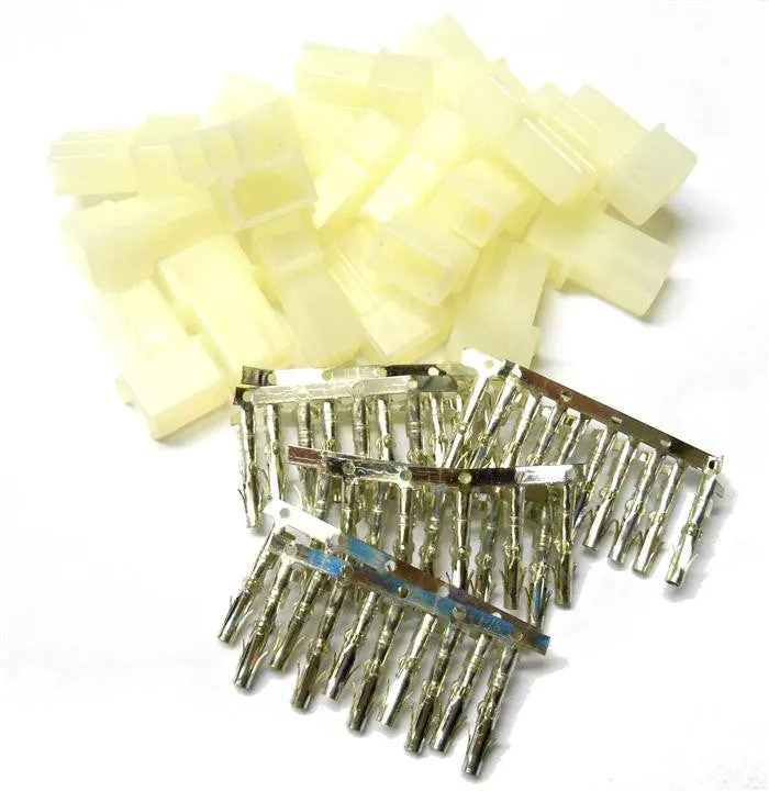 C1010x10 RC AMP Connector Set Tin Plated x 10 2 Pin Male Female Set