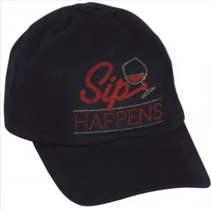 Cap - Sip Happens Rhinestone