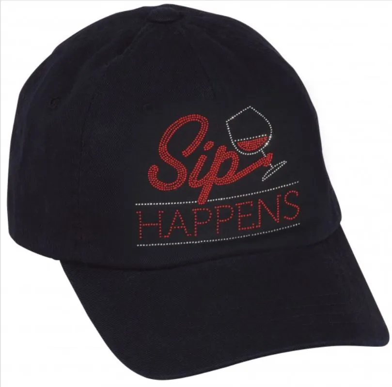 Cap - Sip Happens Rhinestone