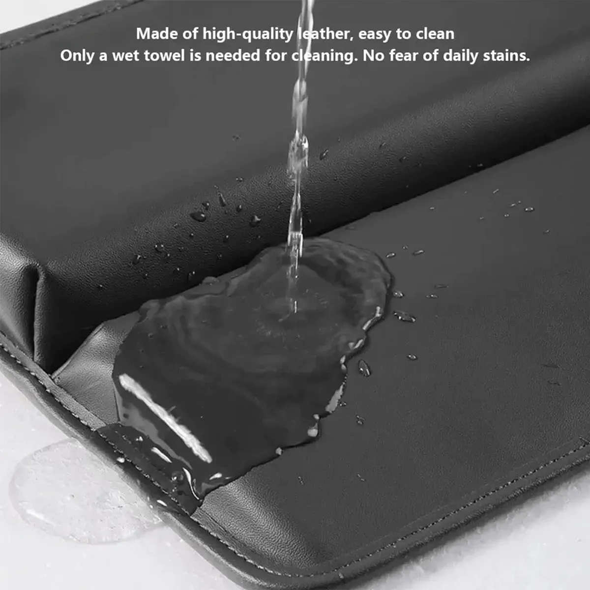 Car Seat Gap Filler Organizer, Custom-Fit For Car, Multifunctional PU Leather Console Side Pocket Organizer for Cellphones, Cards, Wallets, Keys WAVE226