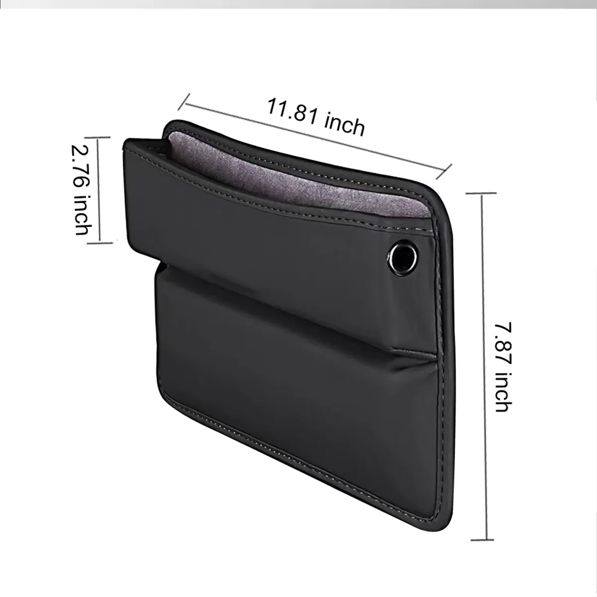 Car Seat Gap Filler Organizer, Custom-Fit For Car, Multifunctional PU Leather Console Side Pocket Organizer for Cellphones, Cards, Wallets, Keys WAVE226