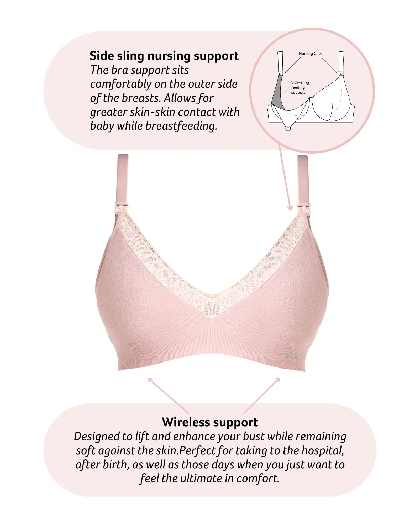 Caress Bamboo Nursing Bra - Lotus Busty