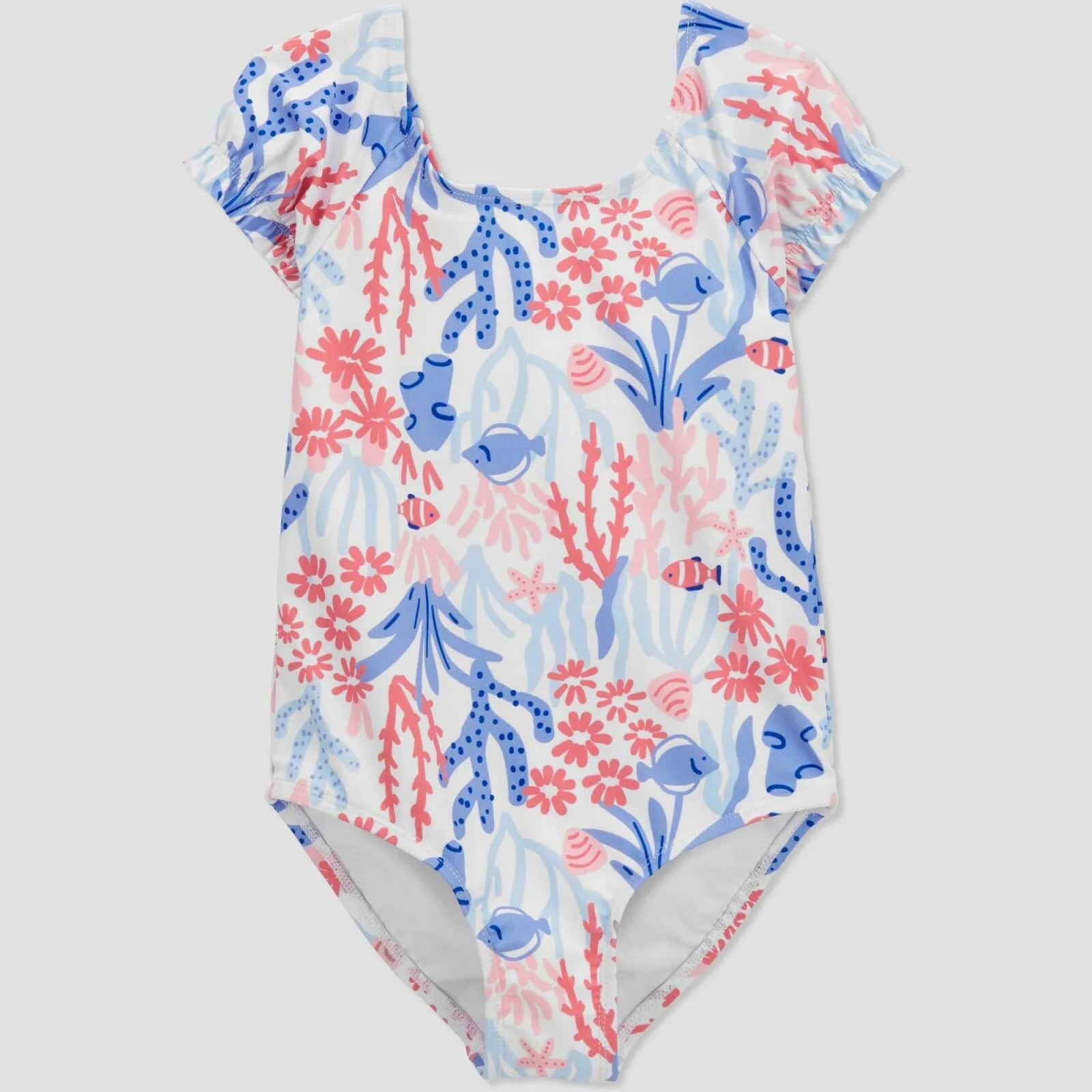 Carter's Just One You Toddler Girls' Coral Print One Piece Swimsuit