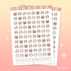Cat Moods - matte vinyl sticker sheet
