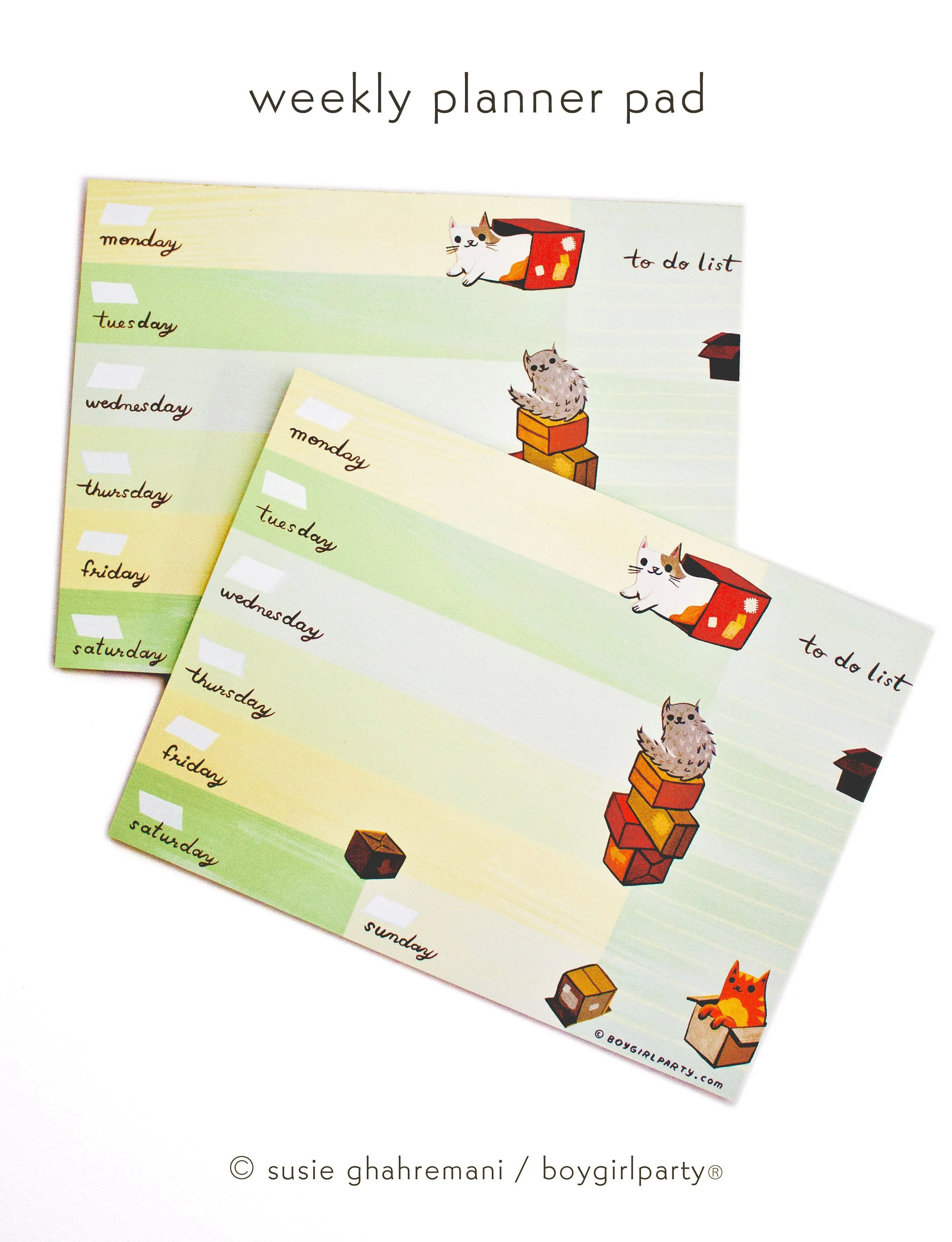 Cat Weekly Planner Pad — Work from Home / Co Worker Gift