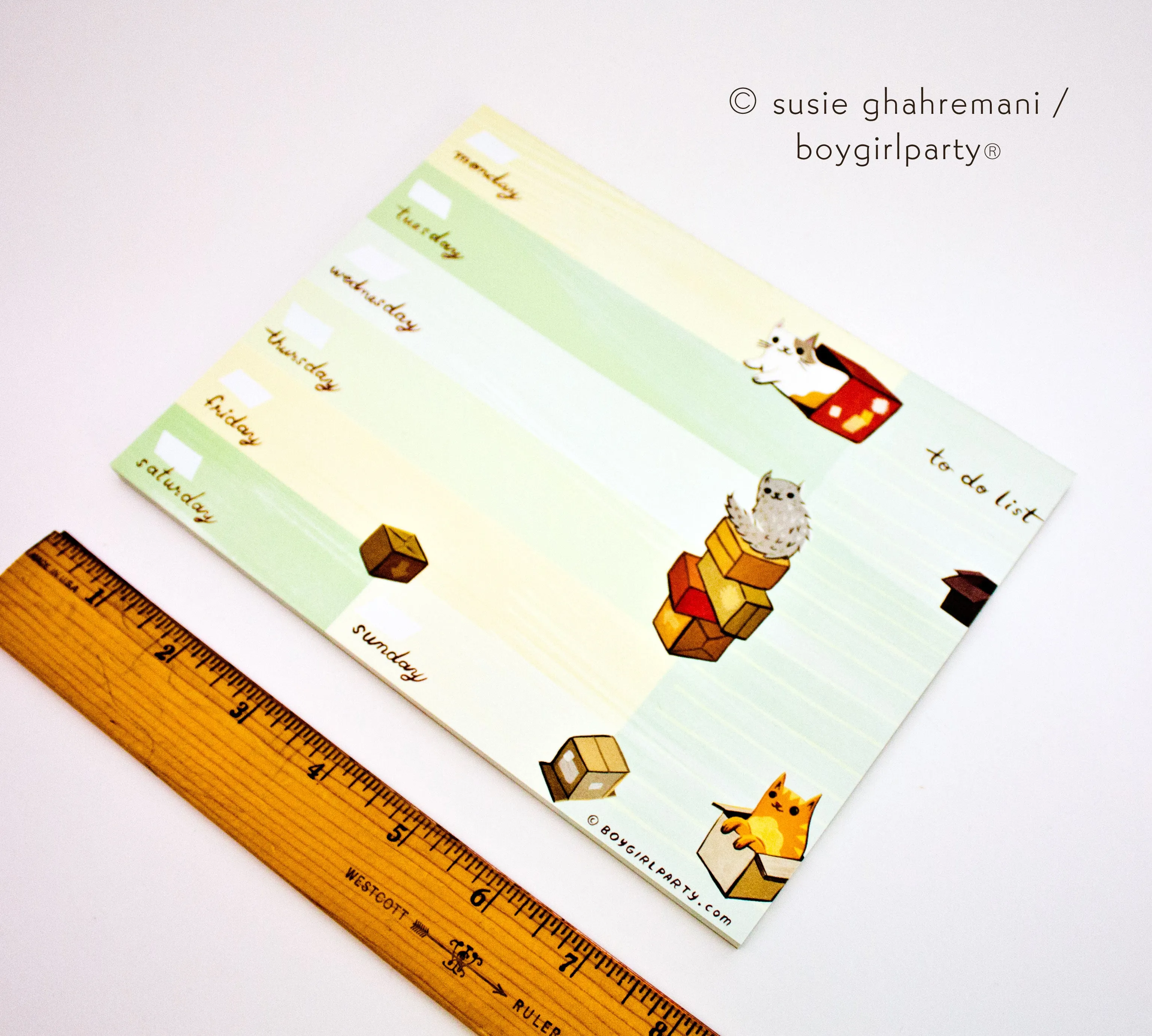 Cat Weekly Planner Pad — Work from Home / Co Worker Gift