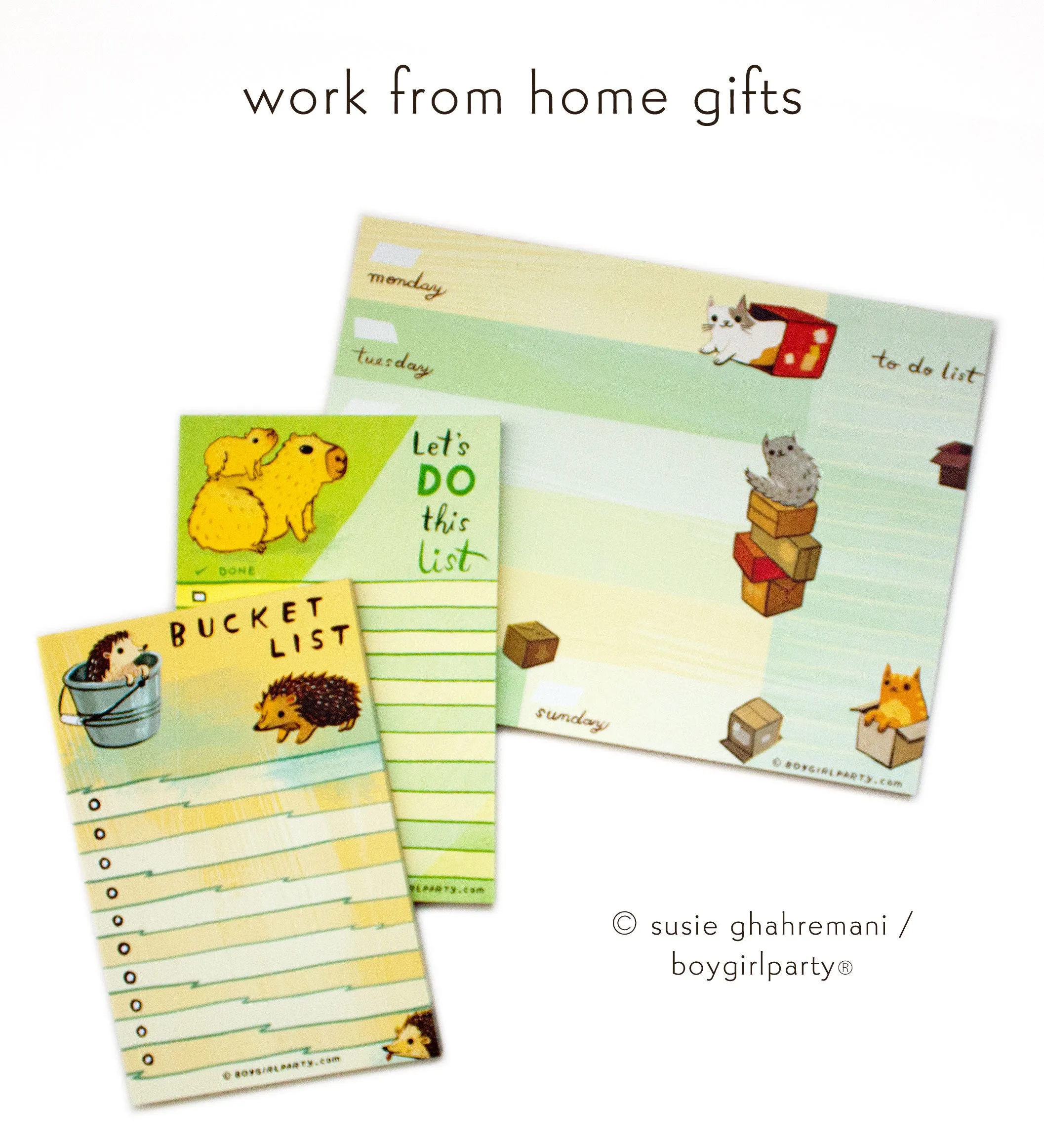 Cat Weekly Planner Pad — Work from Home / Co Worker Gift