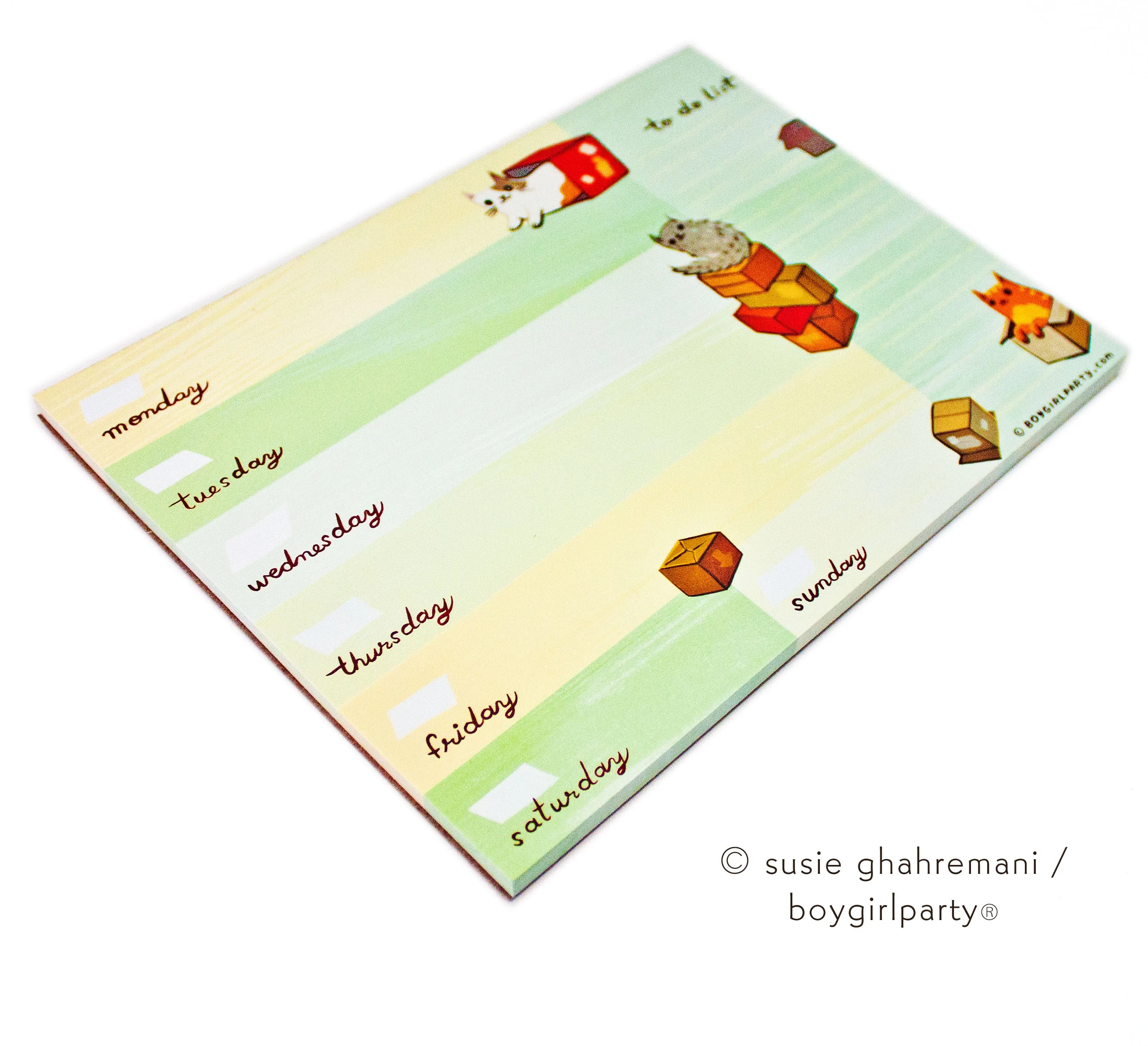 Cat Weekly Planner Pad — Work from Home / Co Worker Gift
