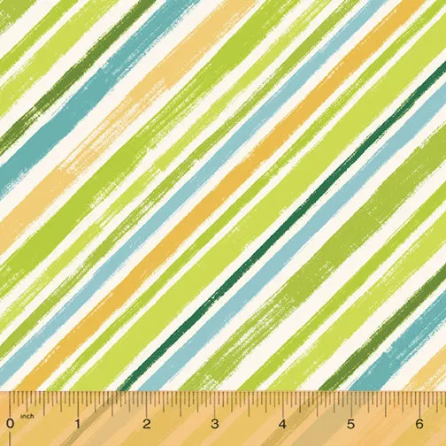 Catnip Diagonal Stripe Spring Green