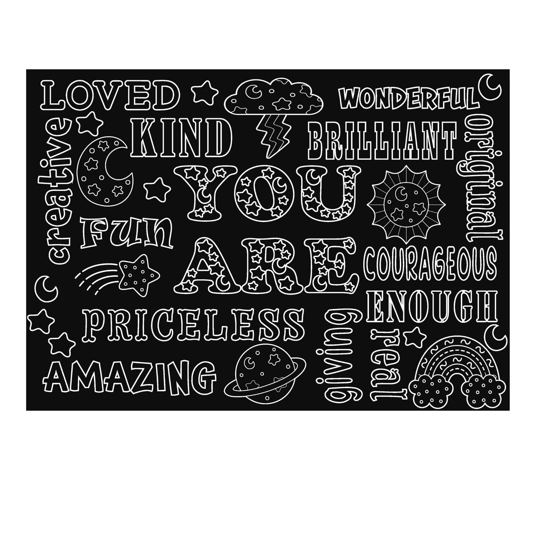 Chalkboard Placemat- Affirmations