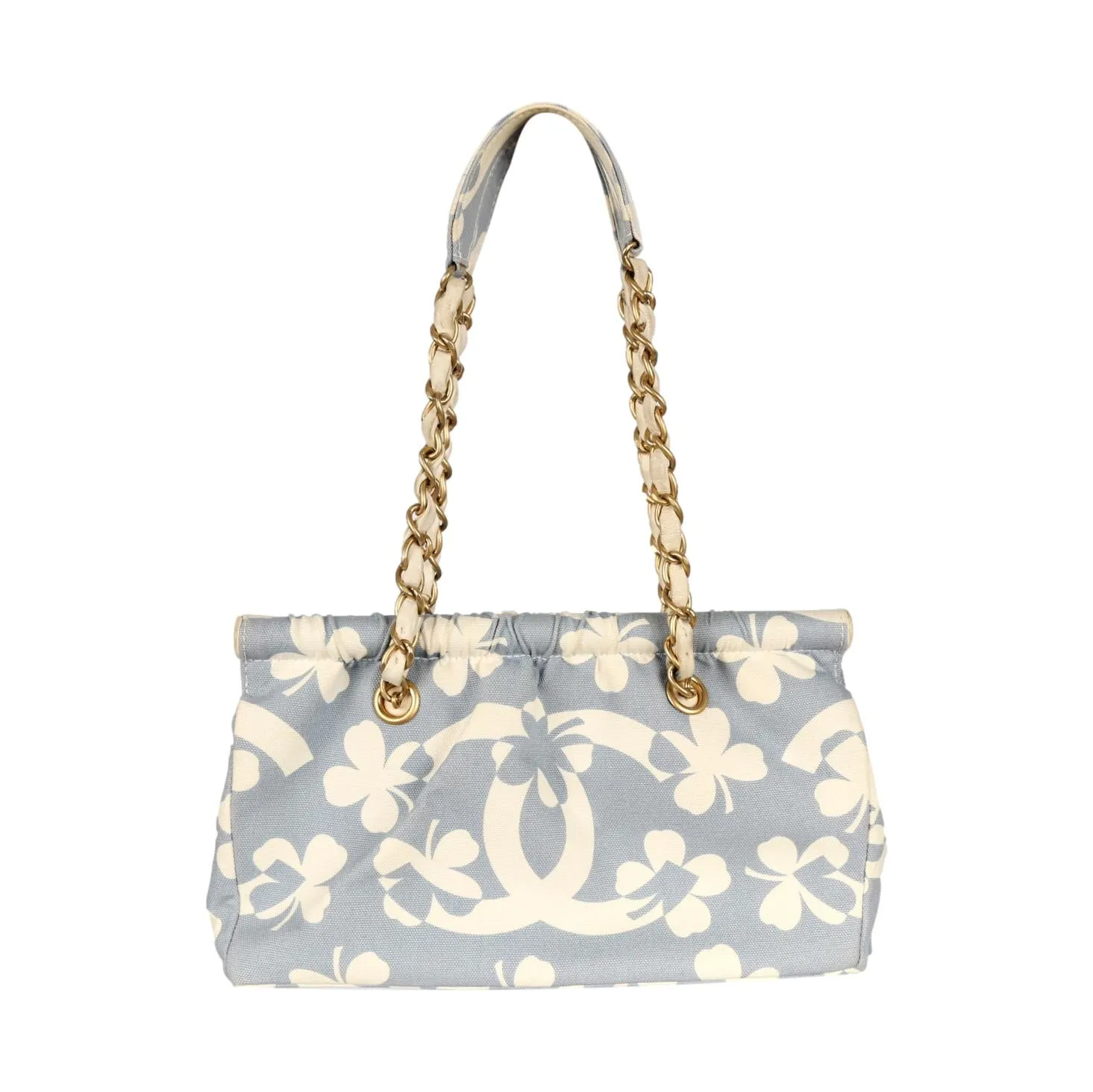Chanel Baby Blue Clover Logo Shoulder bag