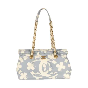 Chanel Baby Blue Clover Logo Shoulder bag
