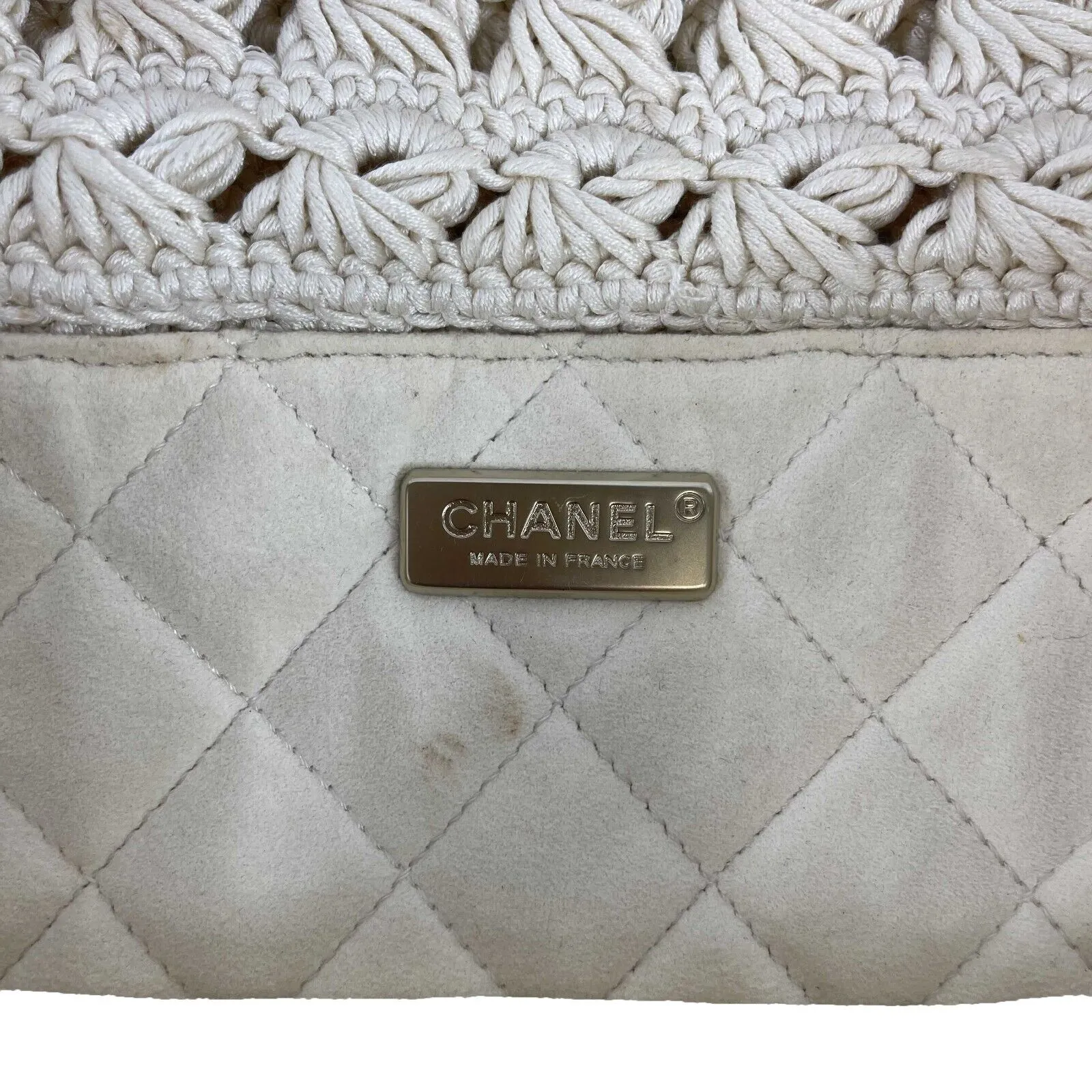 CHANEL - Runway Crochet Camellia Flap Bag - Spring 2010 - Ivory