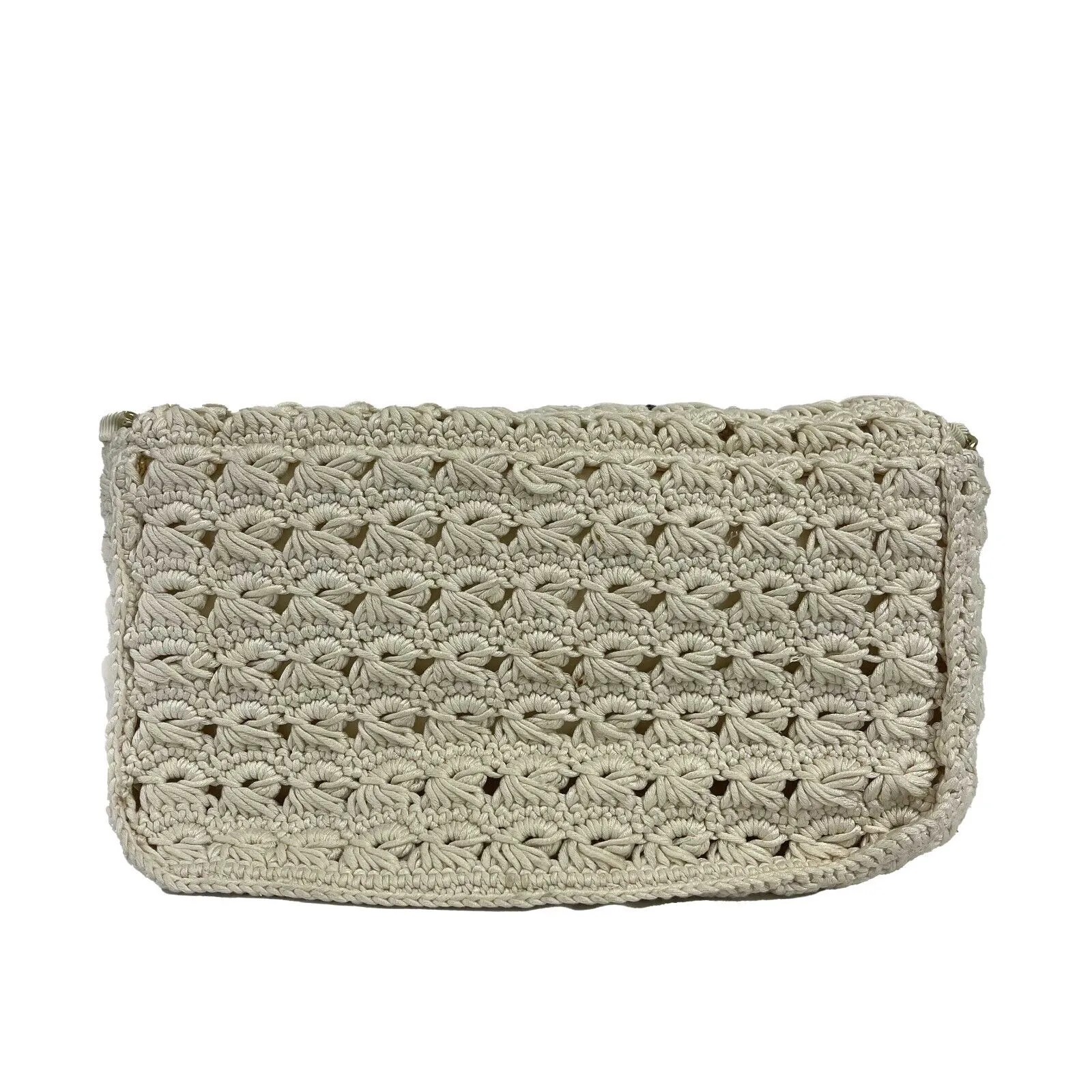CHANEL - Runway Crochet Camellia Flap Bag - Spring 2010 - Ivory