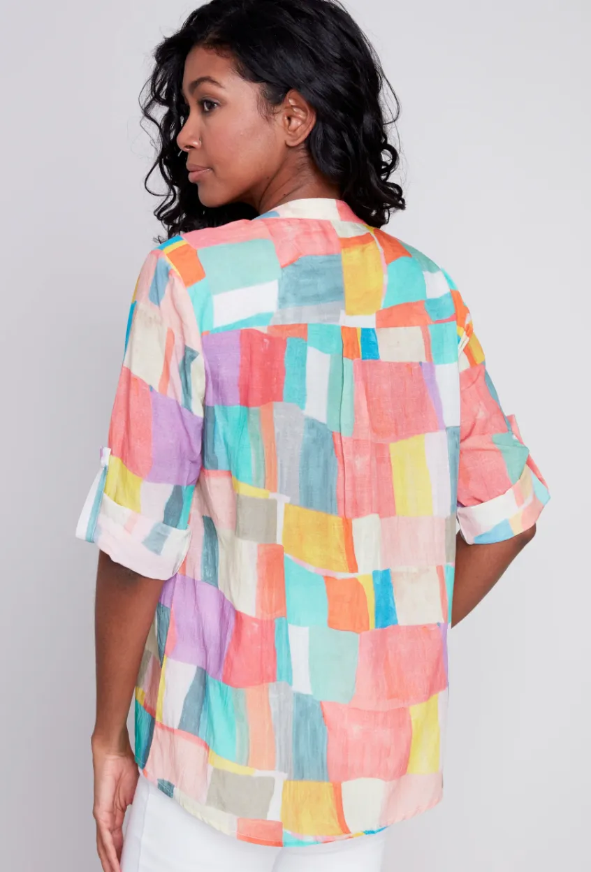 Charlie B. Colorful Mosaic Top