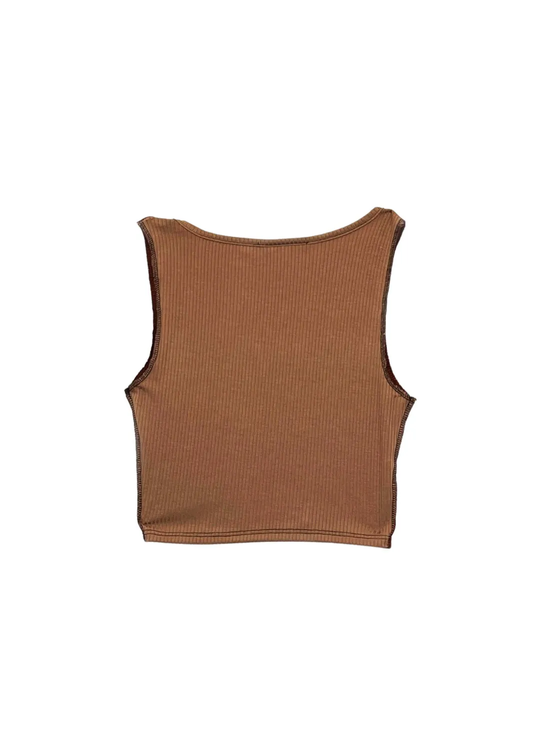 Charlotte Contrast Crop Top - Rust