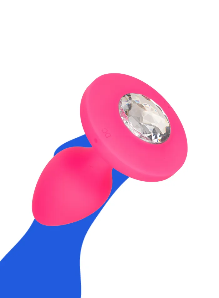 Cheeky Gems MEDIUM RECHARGEABLE VIBRATING Butt Plug Hot Pink