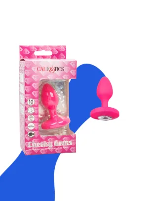 Cheeky Gems MEDIUM RECHARGEABLE VIBRATING Butt Plug Hot Pink