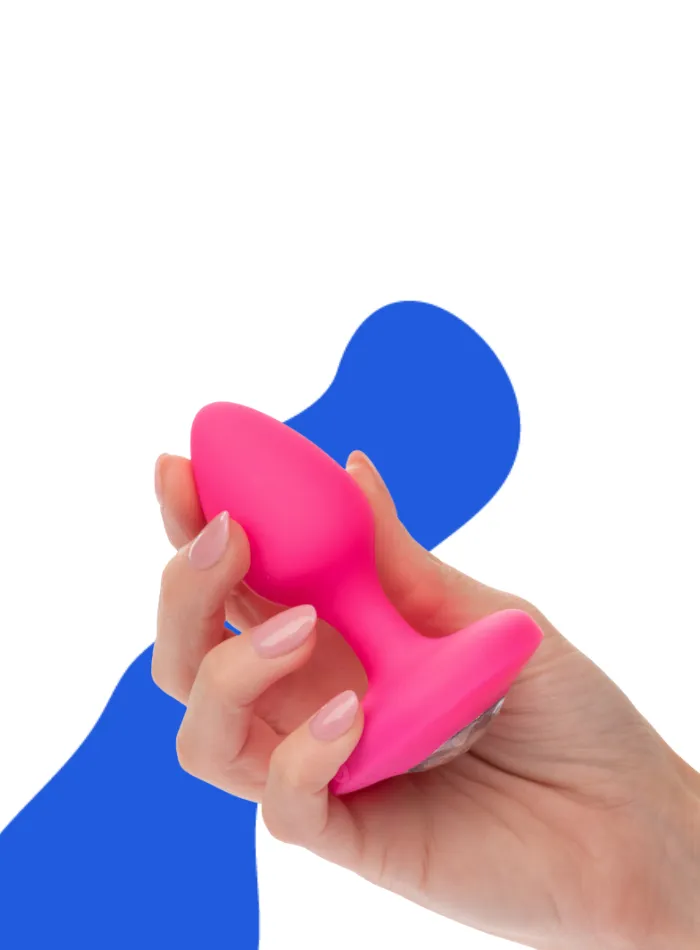 Cheeky Gems MEDIUM RECHARGEABLE VIBRATING Butt Plug Hot Pink