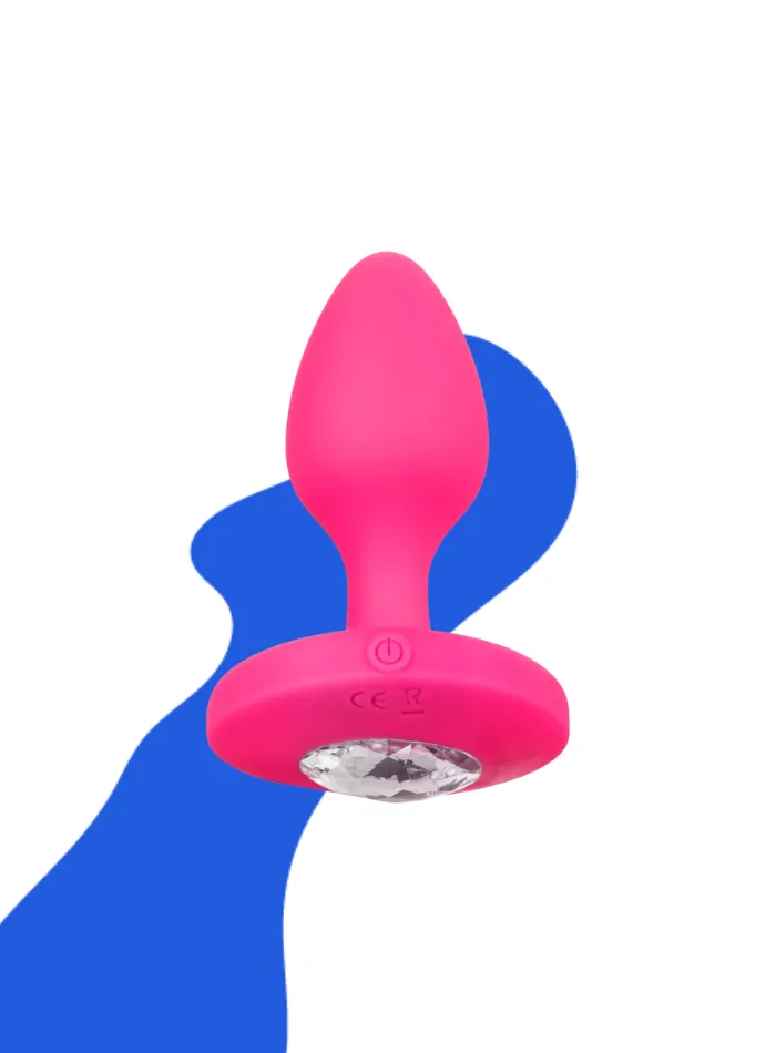 Cheeky Gems MEDIUM RECHARGEABLE VIBRATING Butt Plug Hot Pink