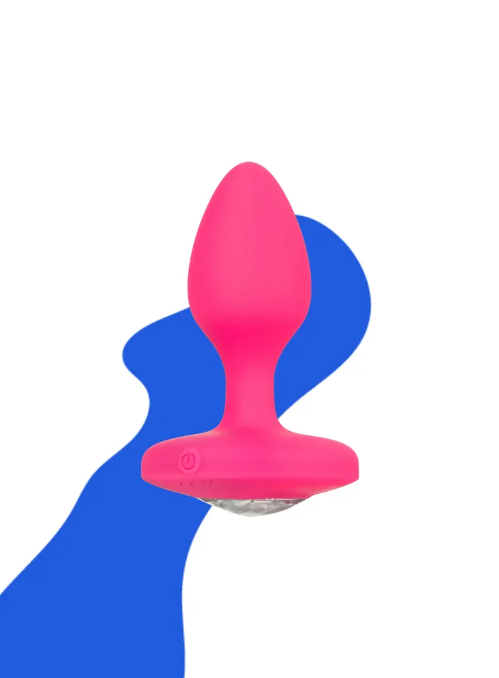 Cheeky Gems MEDIUM RECHARGEABLE VIBRATING Butt Plug Hot Pink