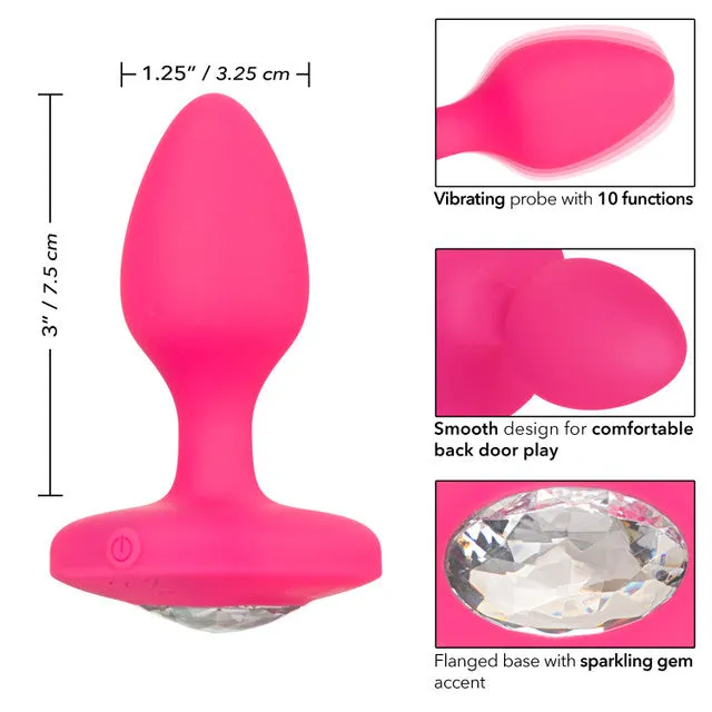 Cheeky Gems MEDIUM RECHARGEABLE VIBRATING Butt Plug Hot Pink