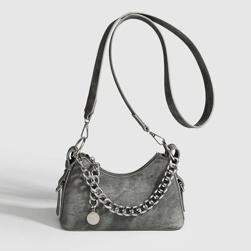 Chic Street Denim Hobo Bag