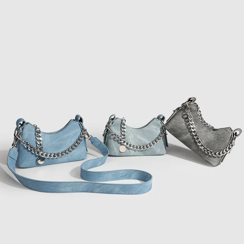 Chic Street Denim Hobo Bag