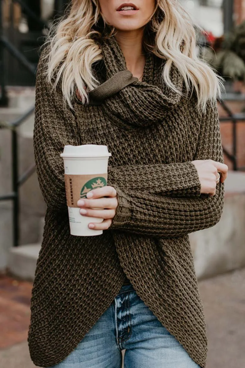 Chicindress Irregular Winter Shawl Sweater(5 Colors)