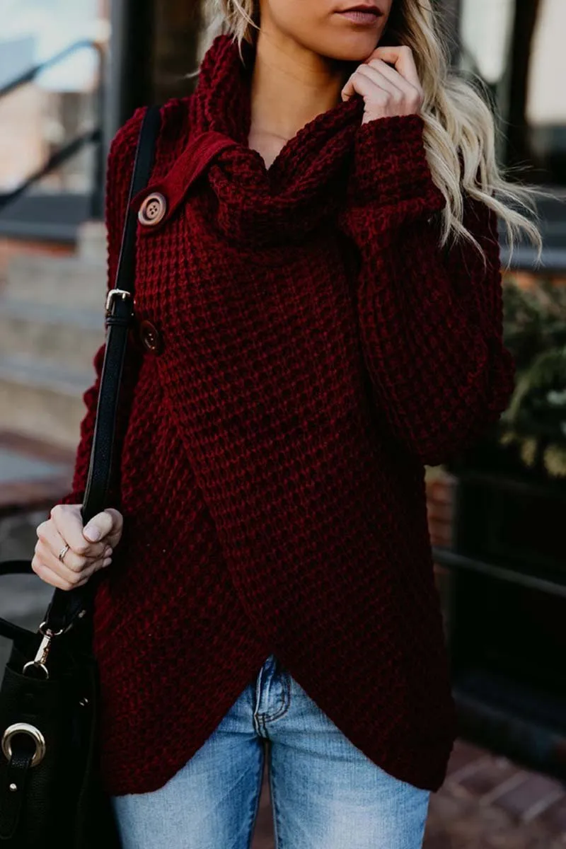 Chicindress Irregular Winter Shawl Sweater(5 Colors)