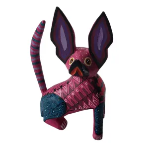 Chihuahua Dog Alebrije Wood Carving Oaxacan Folk Art