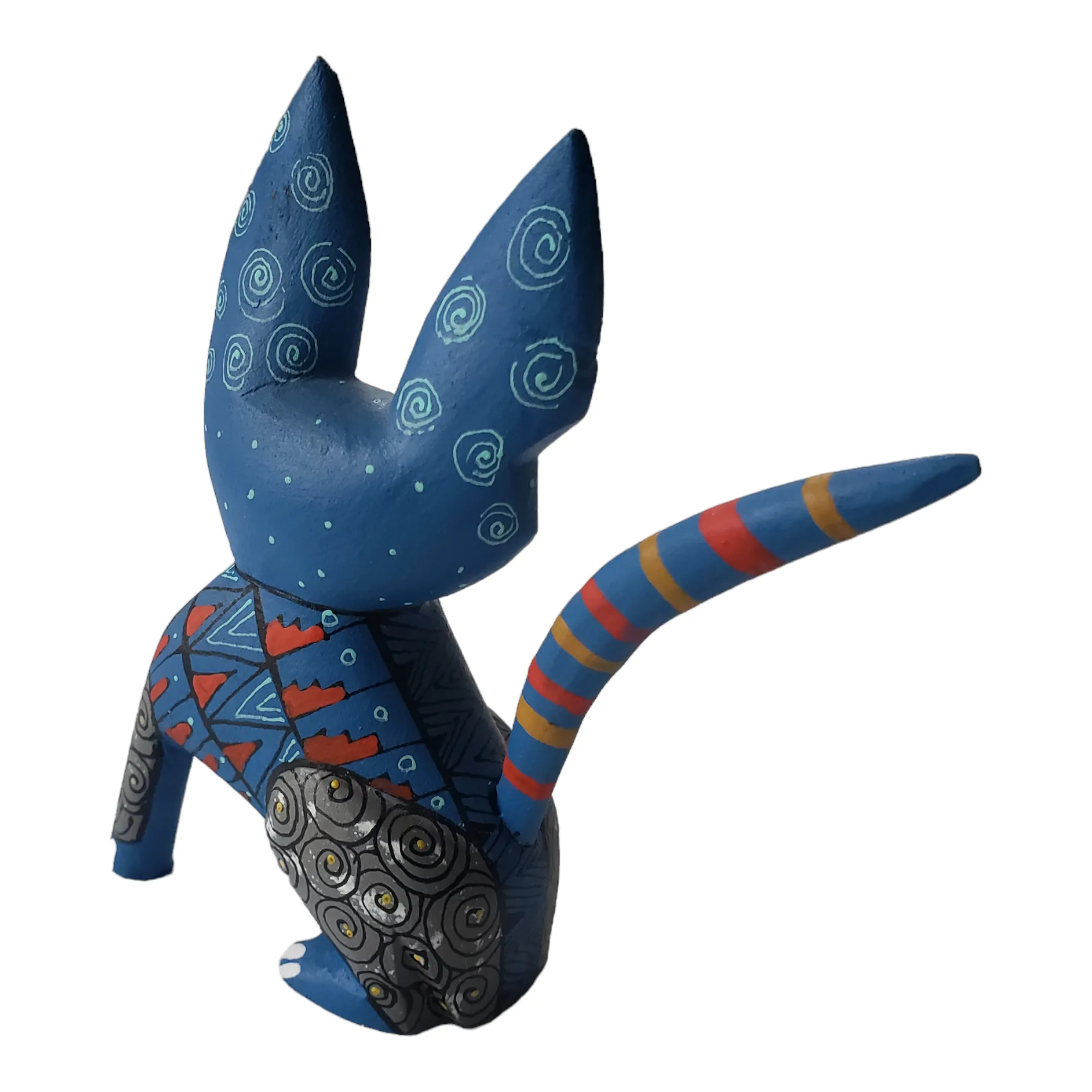 Chihuahua Dog Alebrije Wood Carving Oaxacan Folk Art