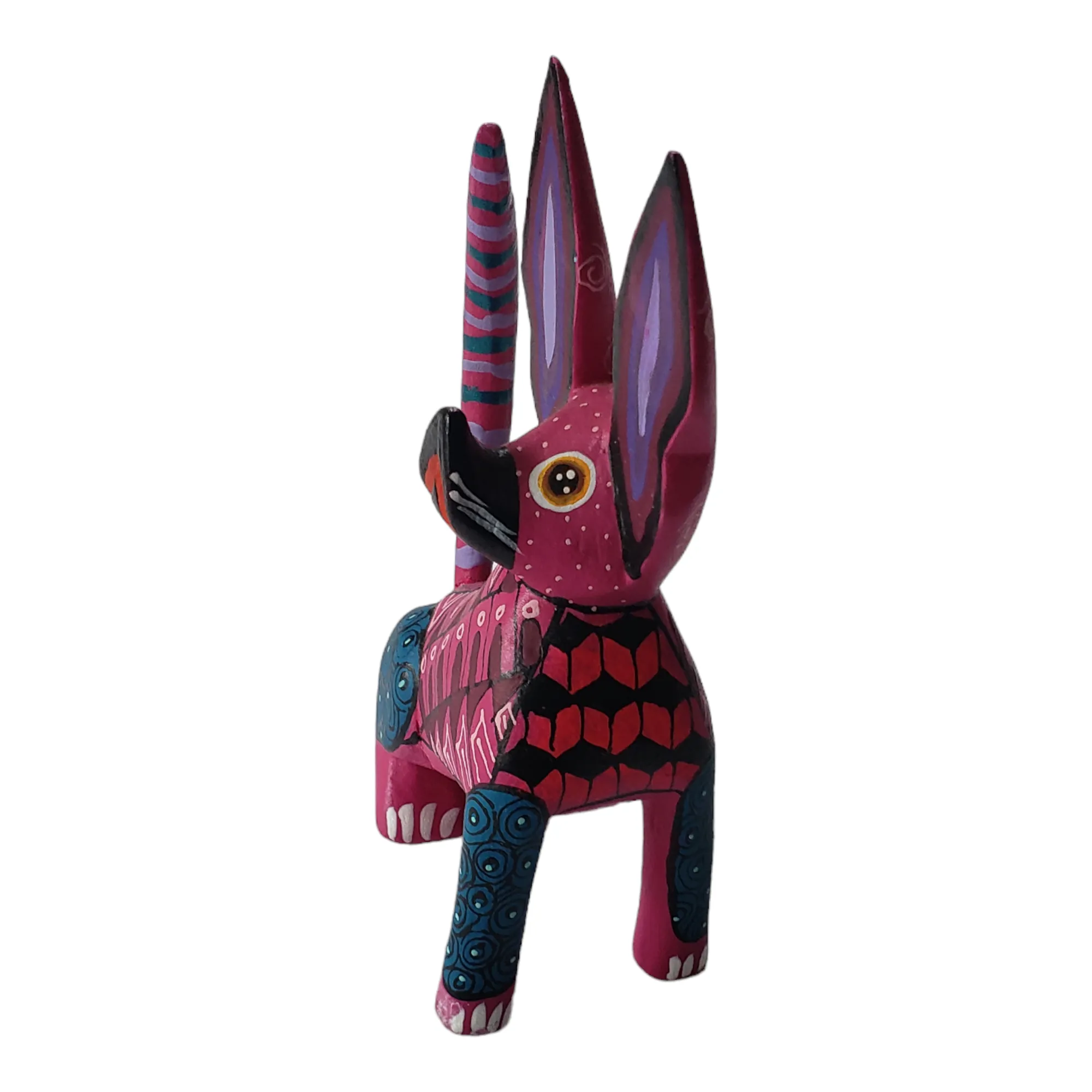 Chihuahua Dog Alebrije Wood Carving Oaxacan Folk Art