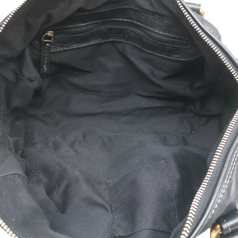 Chloe Paddington Shoulder Bag Black Leather