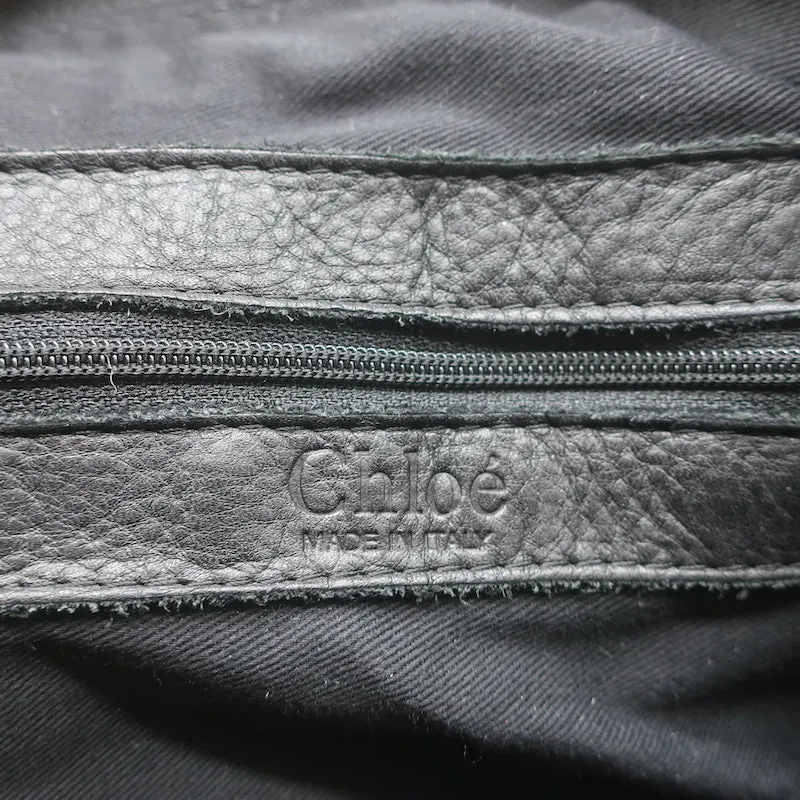 Chloe Paddington Shoulder Bag Black Leather