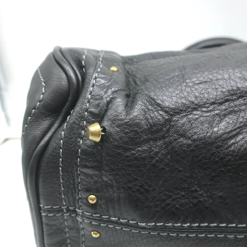 Chloe Paddington Shoulder Bag Black Leather
