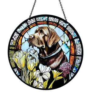 Chocolate Labrador Acrylic Suncatcher with Chain #SC118 by d'ears