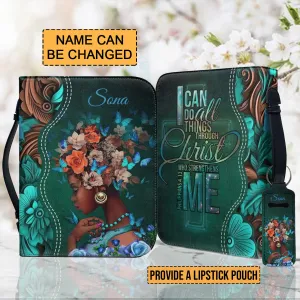 Christianartbag Bible Cover - I Can Do All Things Through Christ Philippians 4:13 Bible Cover - Personalized Bible Cover - Empowered Grace Bible Cover - CABBBCV01270823.