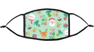 Christmas Theme Re-Usable Face Mask Ho Ho Ho