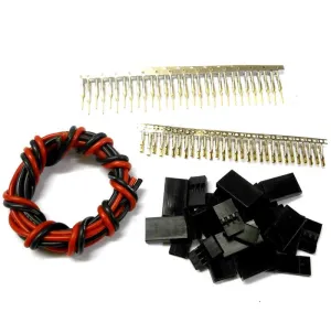 CL7MF10 Futaba Male Female Gold Plated x 10 1m 18AWG Black Red Battery Repair 6v
