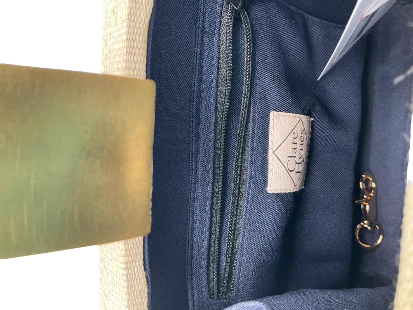 Clare Hynes Beige Rafia Bag