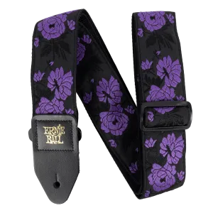 Classic Jacquard Guitar/Bass Strap - Lavender Rose