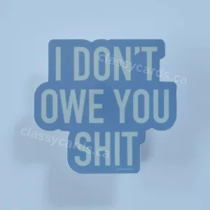 Classy Cards - Sticker | Owe You Shit