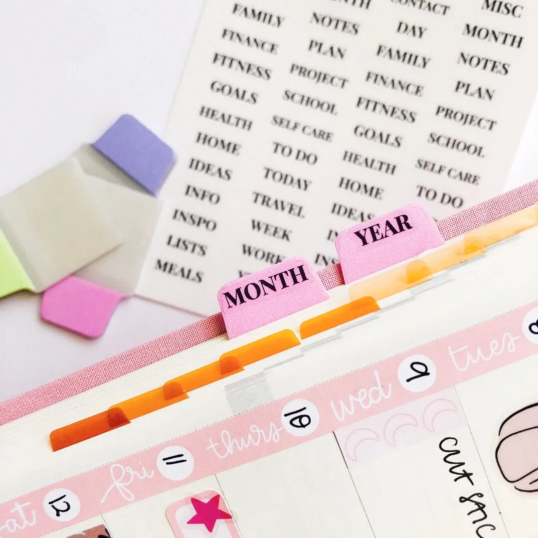 Clear Tab Label Stickers